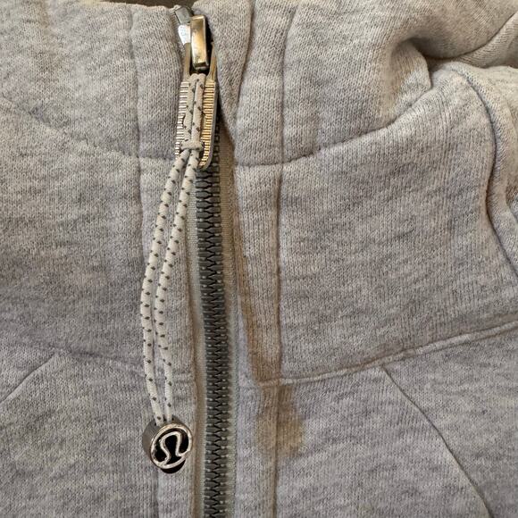 Lululemon Scuba Hoodie Cotton Full Zip Fleece in "Heathered Vapor" Gray Size 6 - Picture 11 of 14